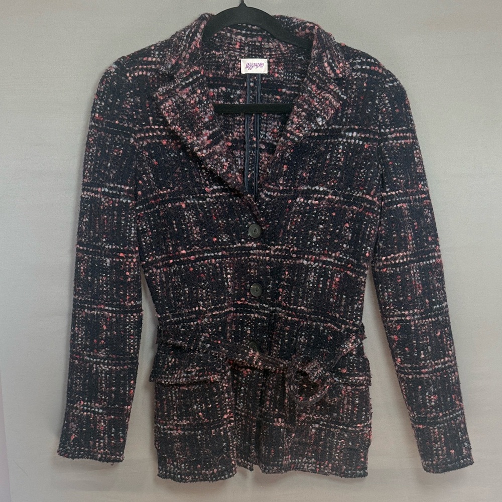 Leggiadro Italian‎ Wool Bouclé Tweed Blazer, Made in Italy, Size Small